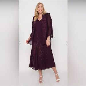 Catherines Elegant Plum Evening - Mother of the Bride Dress